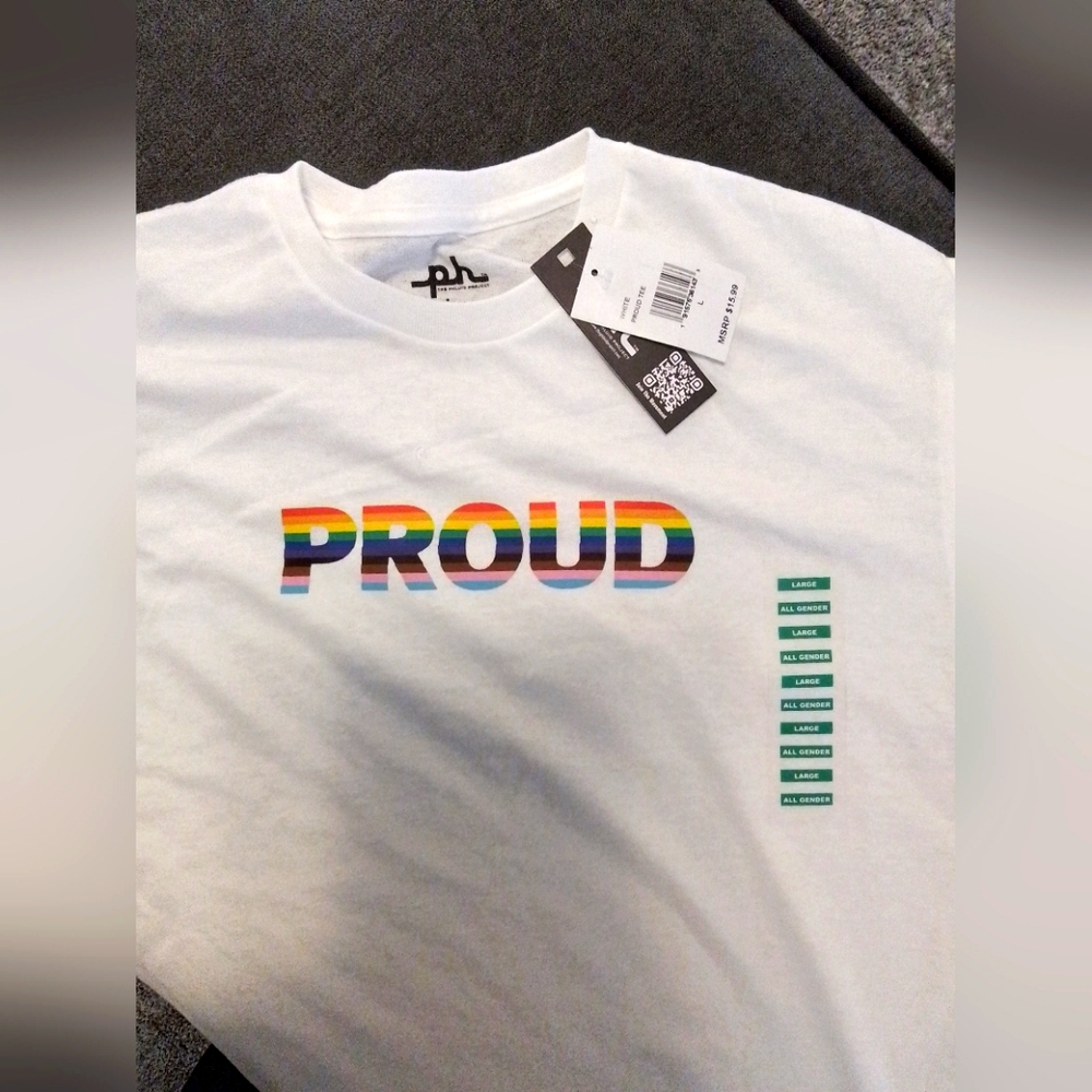 White All Sex T-Shirt " PROUD"